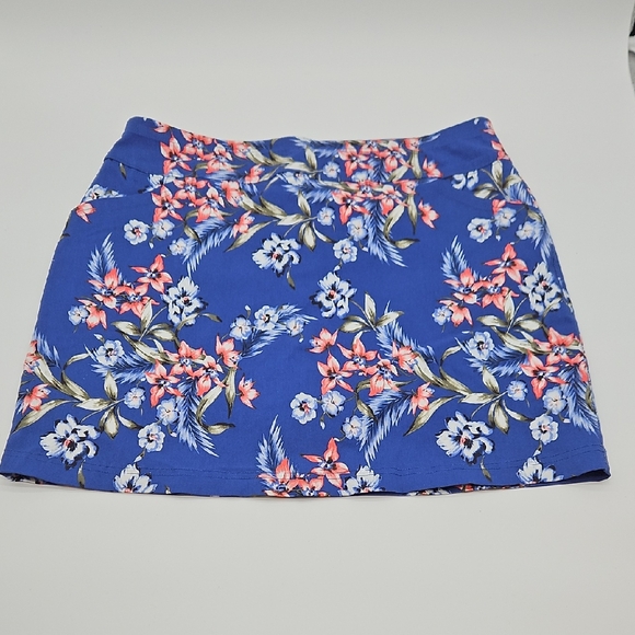 Mario Serrani Pants - Mario Serrani Blue Floral Women's Skort Size Large